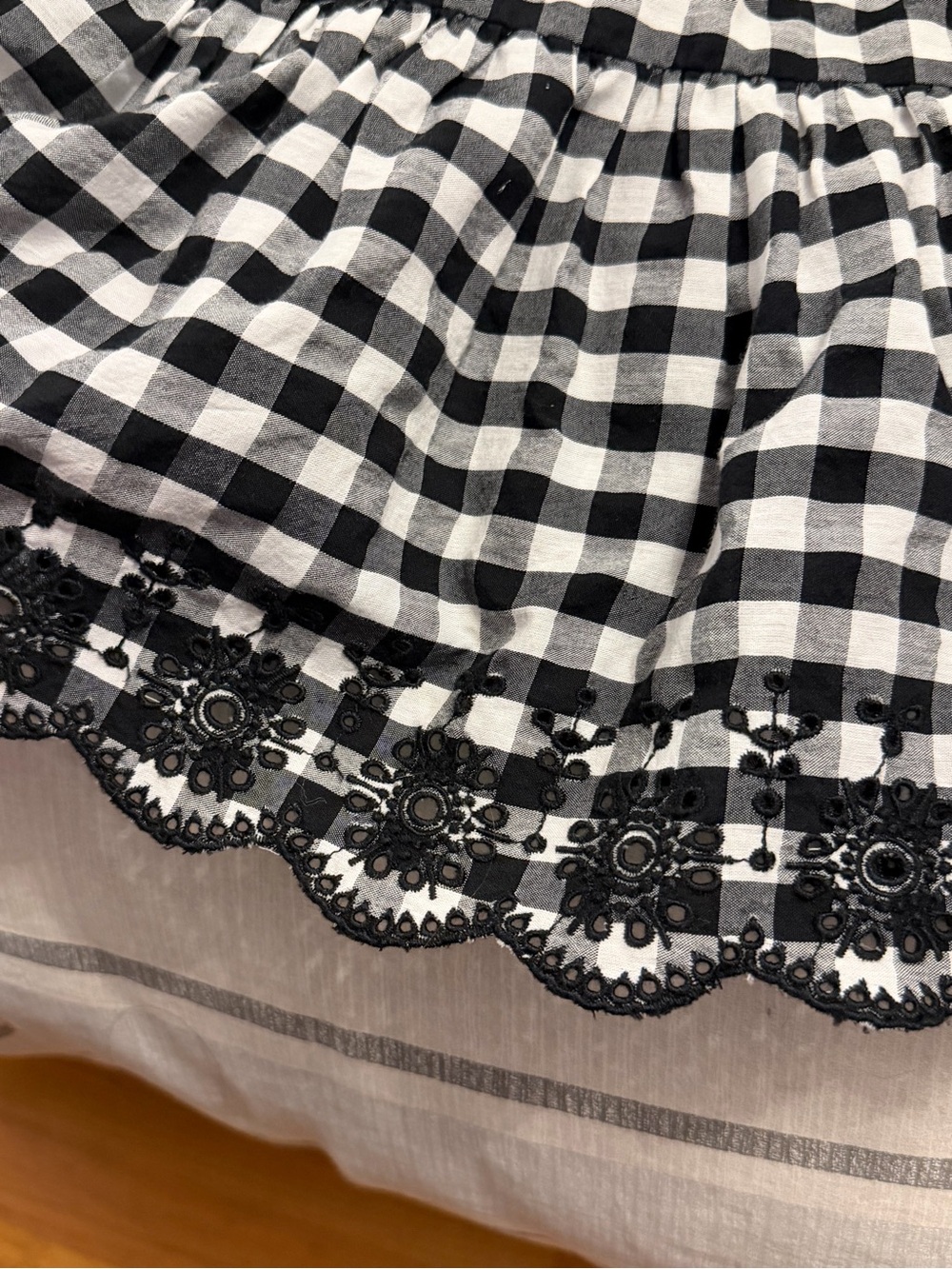 J. Crew Black and White Gingham Midi Dress - Picture 4 of 7
